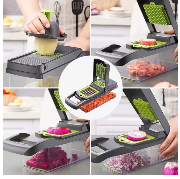 Multifunctional Vegetable Chopper Handle Food Grate Food Chopper Vegetable Slicer Dicer Cut 14/16 in 1 Kitchen Items Cocina