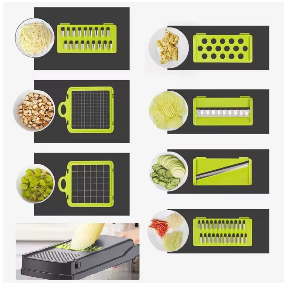 Multifunctional Vegetable Chopper Handle Food Grate Food Chopper Vegetable Slicer Dicer Cut 14/16 in 1 Kitchen Items Cocina